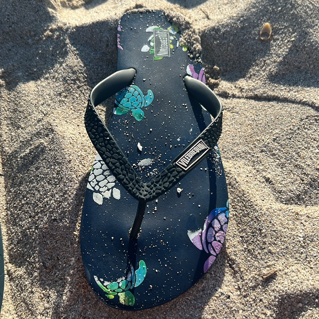 Gently Used French Brand Vilebrequin Mens Flip Flops Size 4243